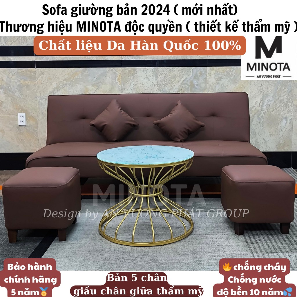 Bộ sofa bed giường cao cấp 5 chân thương hiệu MINOTA