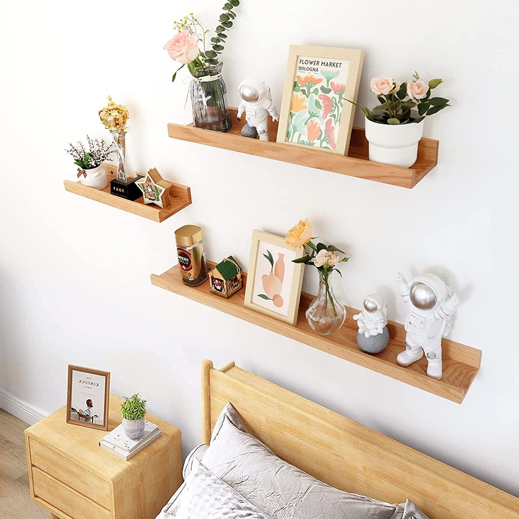 Kệ gỗ treo tường Decor, Giá treo tường đa năng trang trí