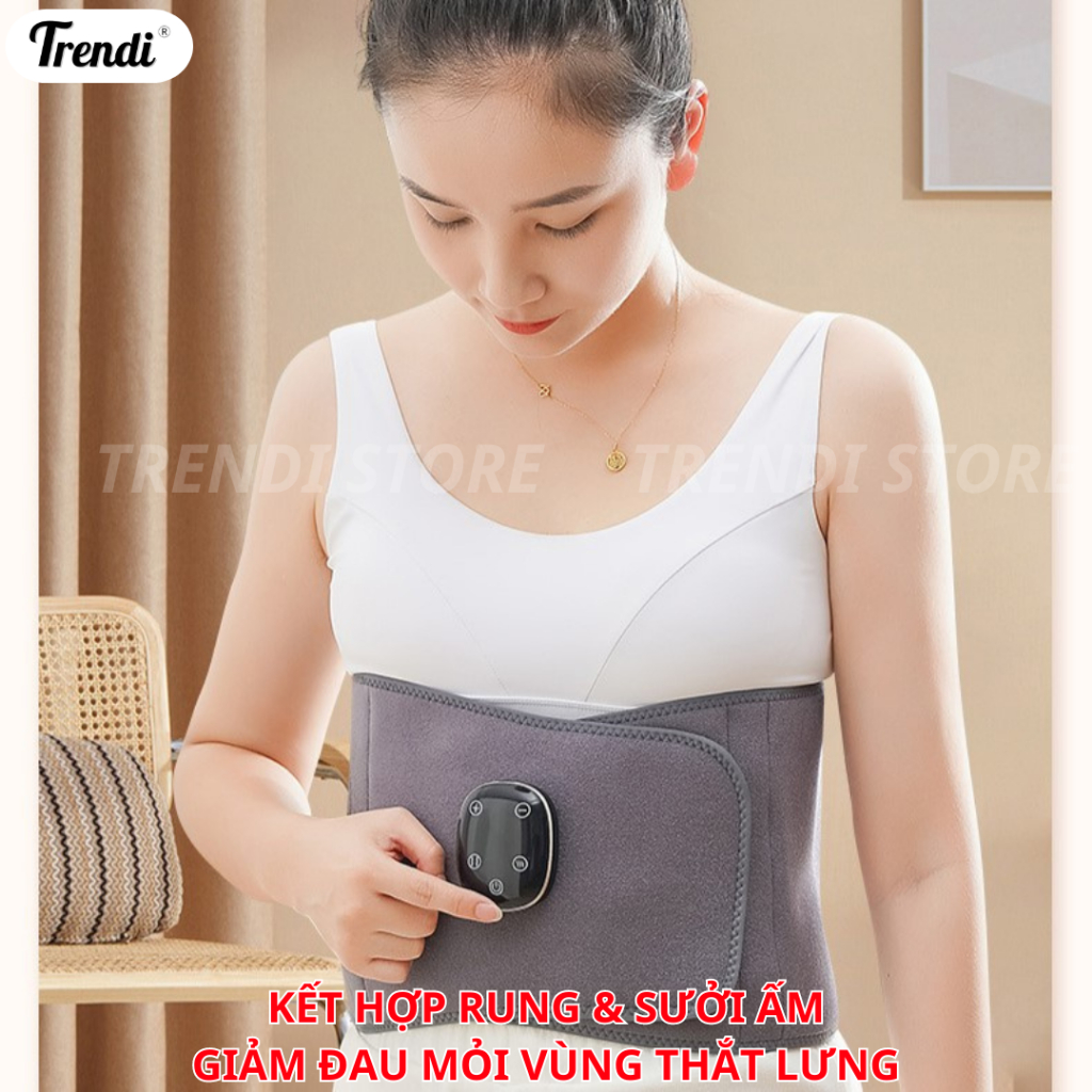 Đai Massage Thắt Lưng Cột Sống Mát xa Rung Kết Hợp Làm Nóng giảm đau mỏi vùng thắt lưng TRENDI LJ-617