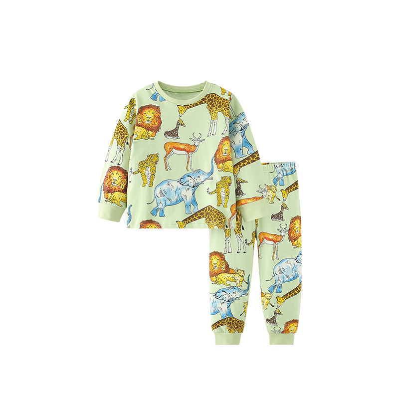 Bộ đồ ngủ bé gái MOON KIDS bộ thu đông dài tay chất cotton KDKC727