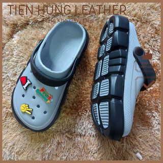 Dép sục cross nữ thời trang, giày sục cross gắn kèm sticker dễ thương TH5020