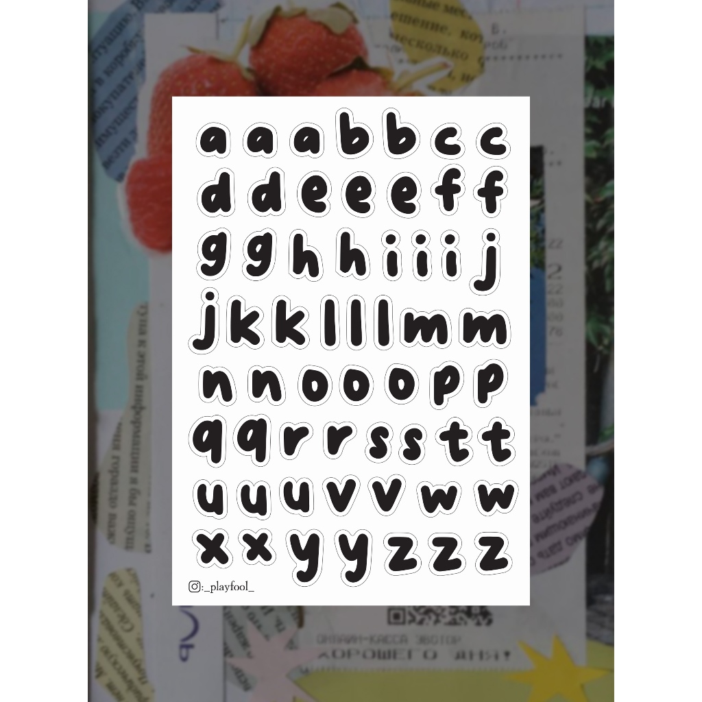 ''𝙖𝙡𝙥𝙝𝙖𝙗𝙚𝙩'' - Sticker chữ cái  không thấm nước trang trí sổ tay, laptop, điện thoại