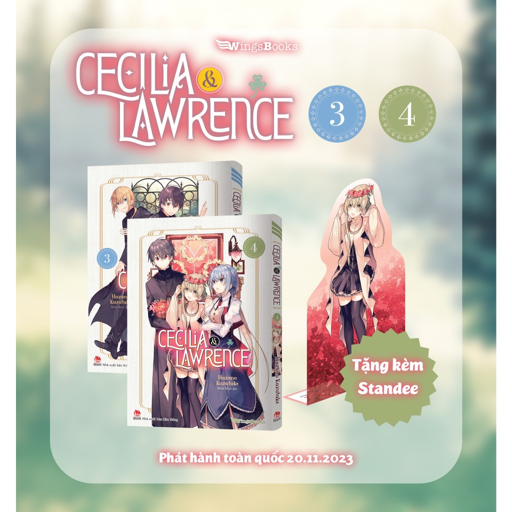 Cecilia & Lawrence trọn bộ 4 tập kèm Hình dán