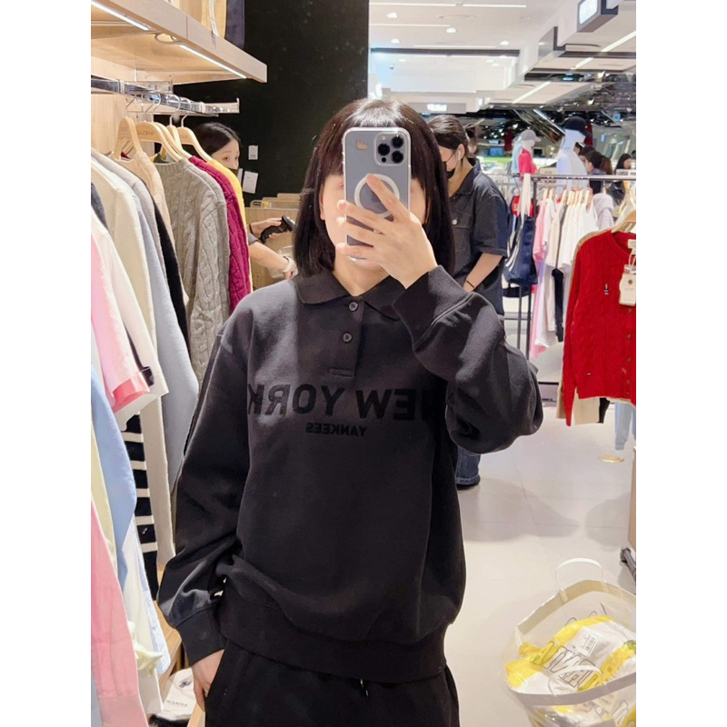 Set bộ sweater MBL form rộng nam nữ hoạ tiết chữ Nuewyork siêu xịn chất cotton chân cua hàng chuẩn full tag mác