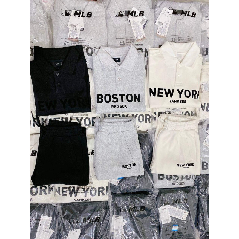 Set bộ sweater MBL form rộng nam nữ hoạ tiết chữ Nuewyork siêu xịn chất cotton chân cua hàng chuẩn full tag mác