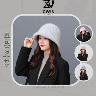 Mũ Bucket Lông Trơn Nón Tai Bèo Vành Cụp Basic Mùa Đông Ấm Áp Form Unisex Nam Nữ N155 - Zwin Fashion