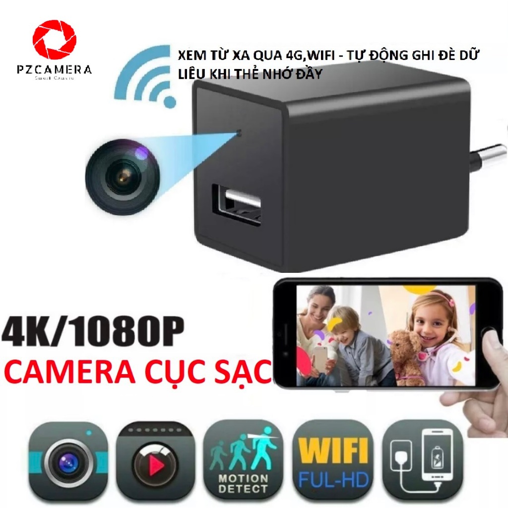 Camera wifi ghi hình thông minh, xem từ xa, tự động quay lưu, chất lượng 1080P. Bảo hành 06 tháng
