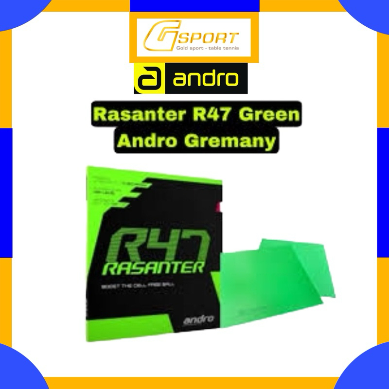 Mặt Vợt Andro Rasanter R47 Green - Xanh Lá - Hàng Chính Hãng Made In Gremany