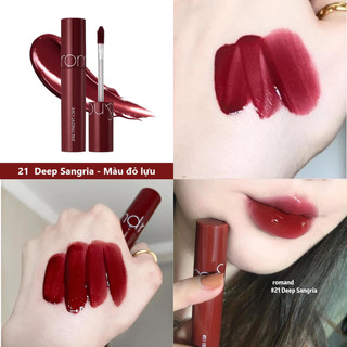 Son tint bóng romand juicy 21 đỏ lựu, son romand juicy lasting tint màu #21 deep sangria
