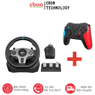  {HÀNG MỚI VỀ} Combo Vô Lăng Tập Lái Xe Và Chơi Game PXN V9 Pro + Tay Cầm Bluetooth Không Dây - CBon Technology 