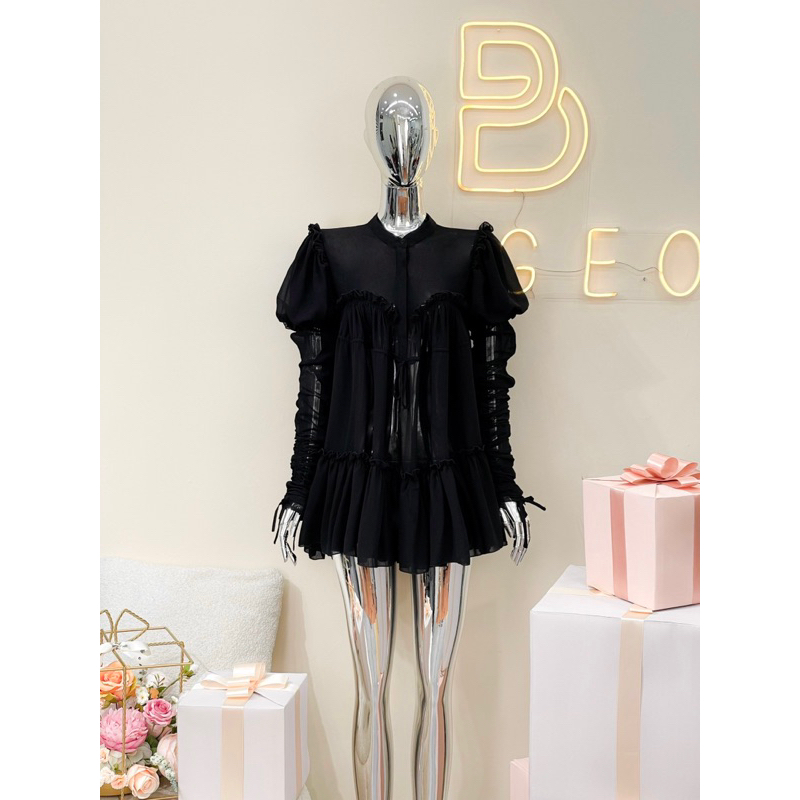 Váy Babydoll Tơ Phối Ren TKCC BAGEO