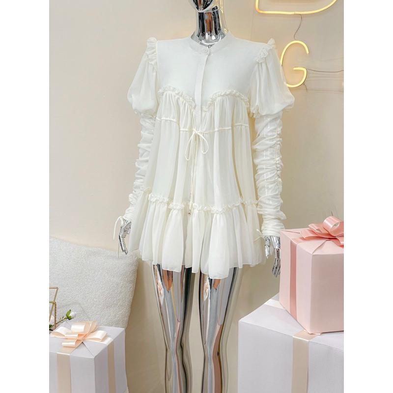 Váy Babydoll Tơ Phối Ren TKCC BAGEO