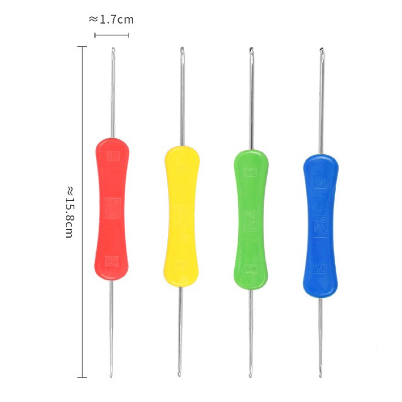 Kim móc len 2 đầu cán nhựa