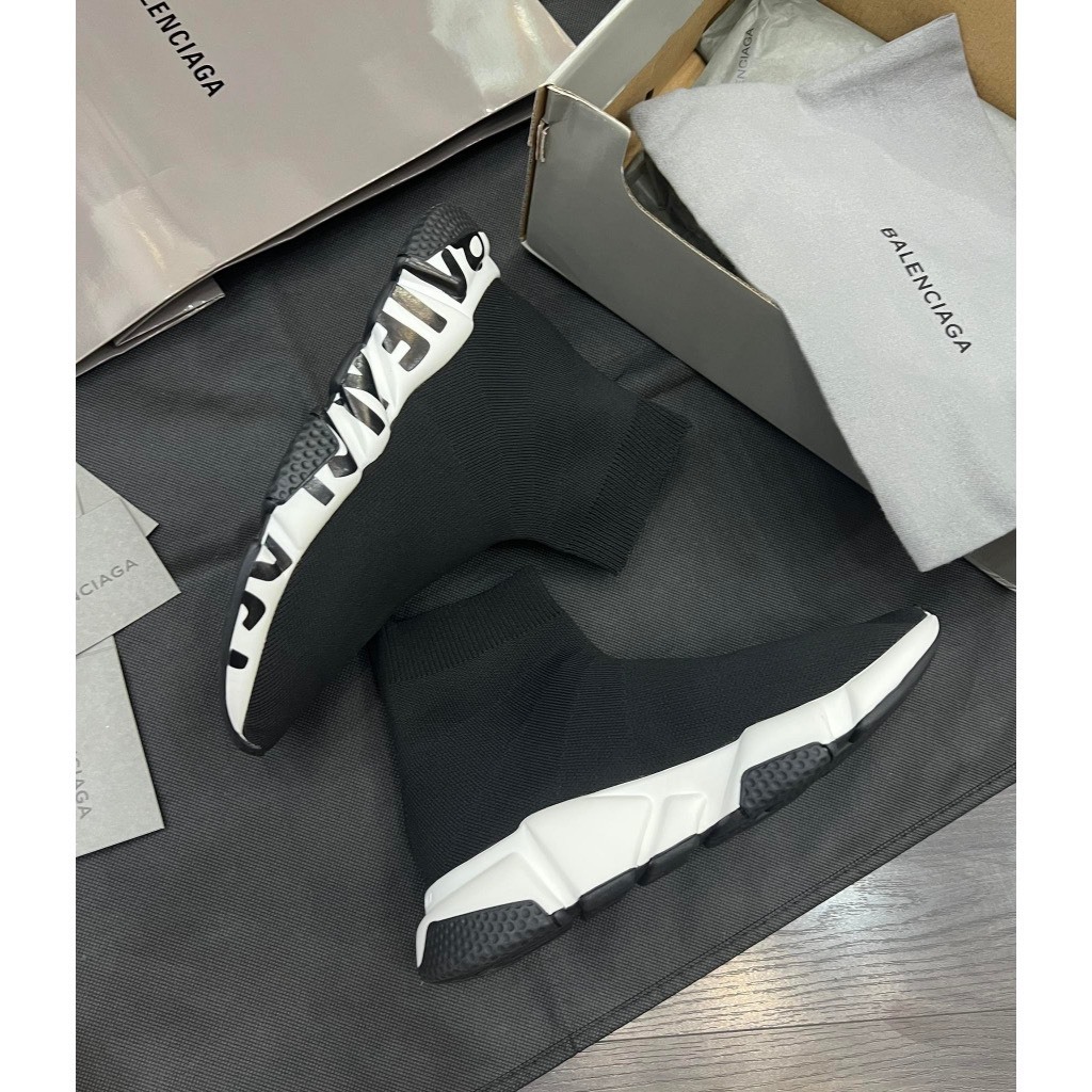 Giày Balen Speed TrainerCổ Chun, Giày Balen Màu Đen Nam Nữ Thể Thao Hàng Đẹp