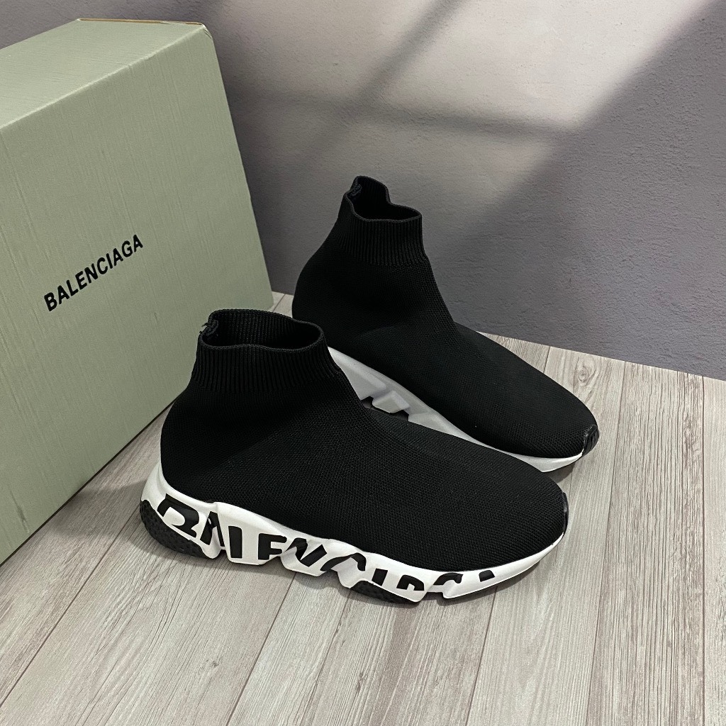 Giày Balen Speed TrainerCổ Chun, Giày Balen Màu Đen Nam Nữ Thể Thao Hàng Đẹp