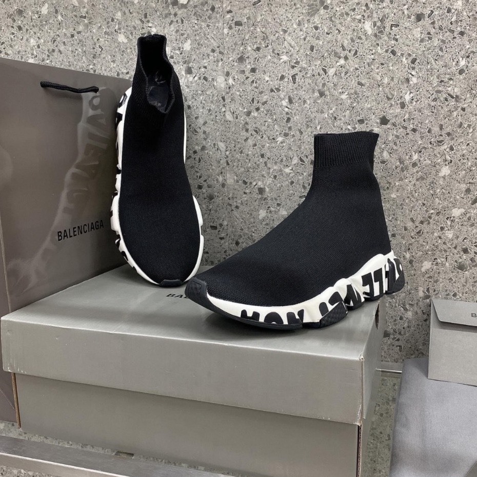 Giày Balen Speed TrainerCổ Chun, Giày Balen Màu Đen Nam Nữ Thể Thao Hàng Đẹp