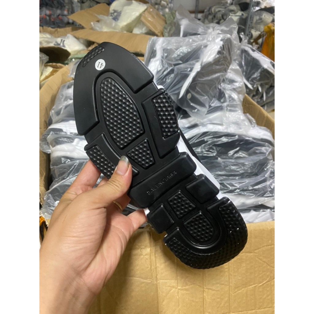 GIÀY Balen Speed Trainer cổ chun cao cấp, GIẦY THỂ THAO NAM NỮ SNEAKER KEM TRẮNG CAO CẤP HÓT TREND