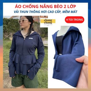 Áo chống nắng bèo 2 lớp vải thun thông hơi siêu mềm mát | chang chang