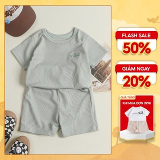Đồ bộ bé gái, bé trai Bamikids quần áo bé gái, bé trai bộ thun tăm lạnh mềm mịn 3 màu 0-5 tuổi quần áo trẻ em - BBK6.1