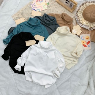 Áo giữ nhiệt cao cổ cho bé chất vải thun tăm co giãn ôm sát giữ nhiệt cực tốt - size từ 7-35kg