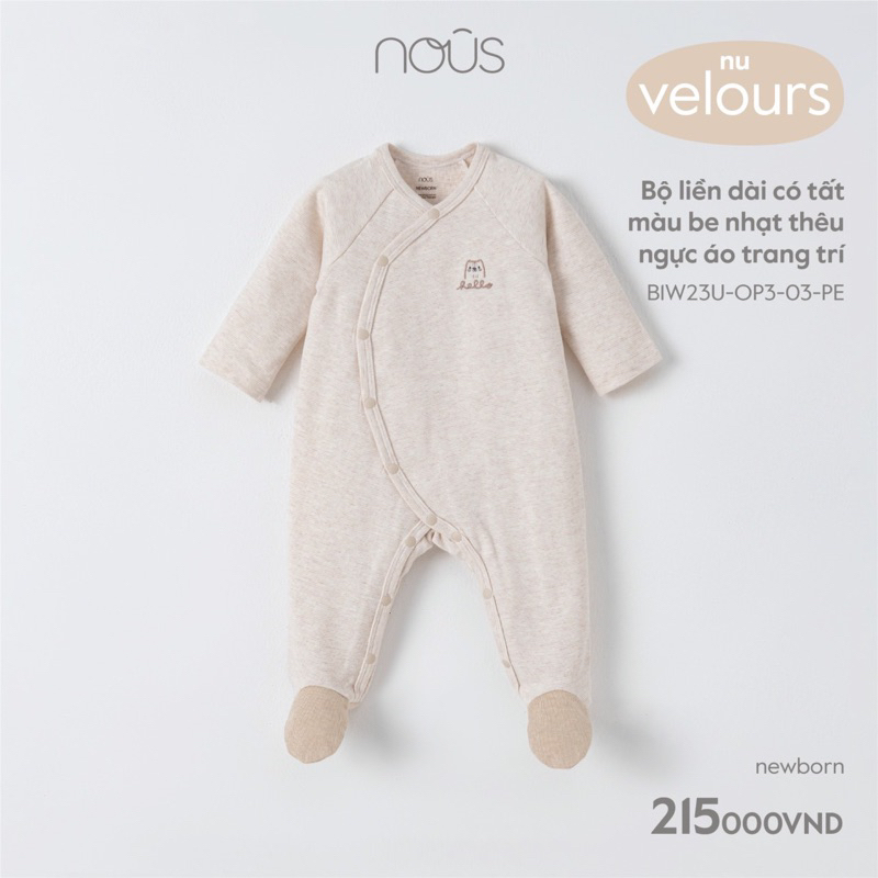 Bộ body sơ sinh cho bé trai, bé gái Nous