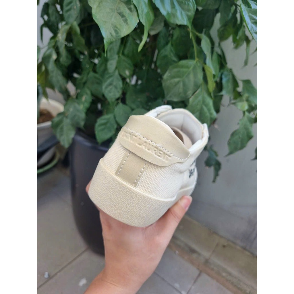 GIÀY YSL Saint Laurent thể thao Classic, Giày thể thao YSL màu kem chất lượng cao