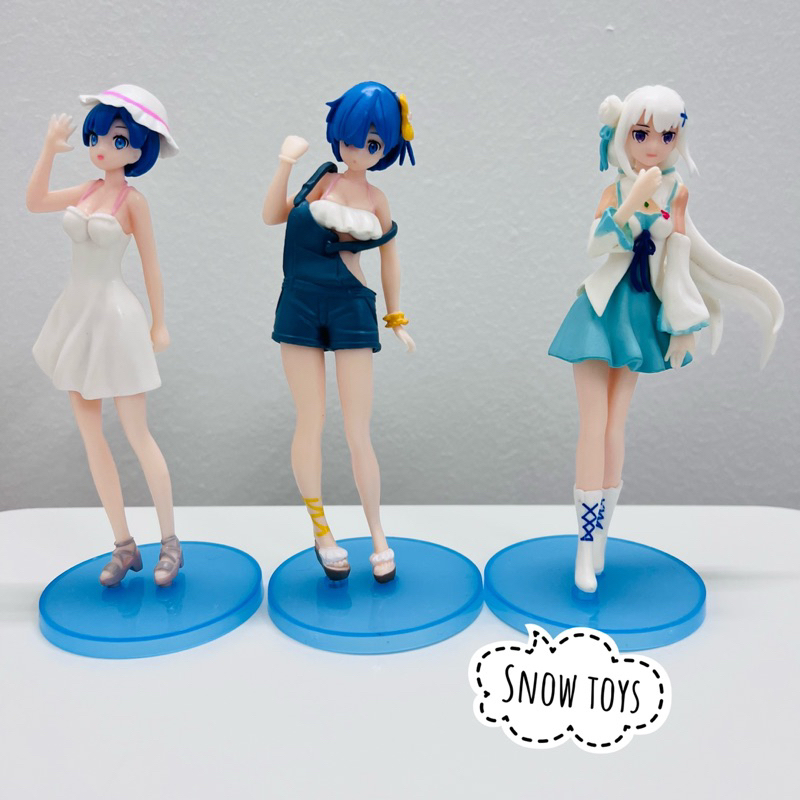Mô hình Re:zero - Nhân vật Rem Ram Rezero Emilia Frederica Echidna - Re:Life in a different world from zero - Cao 17cm