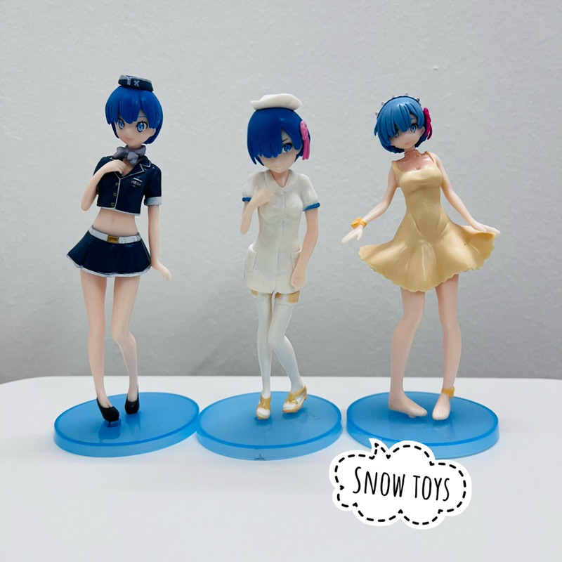 Mô hình Re:zero - Nhân vật Rem Ram Rezero Emilia Frederica Echidna - Re:Life in a different world from zero - Cao 17cm