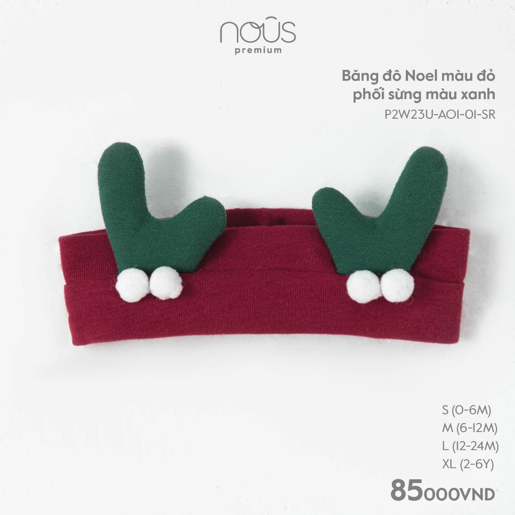NOUS XMAS - Băng đô Noel, mũ Noel màu đỏ, màu xanh - S M L XL - XMAS- Phụ kiện Noel Nous 2023