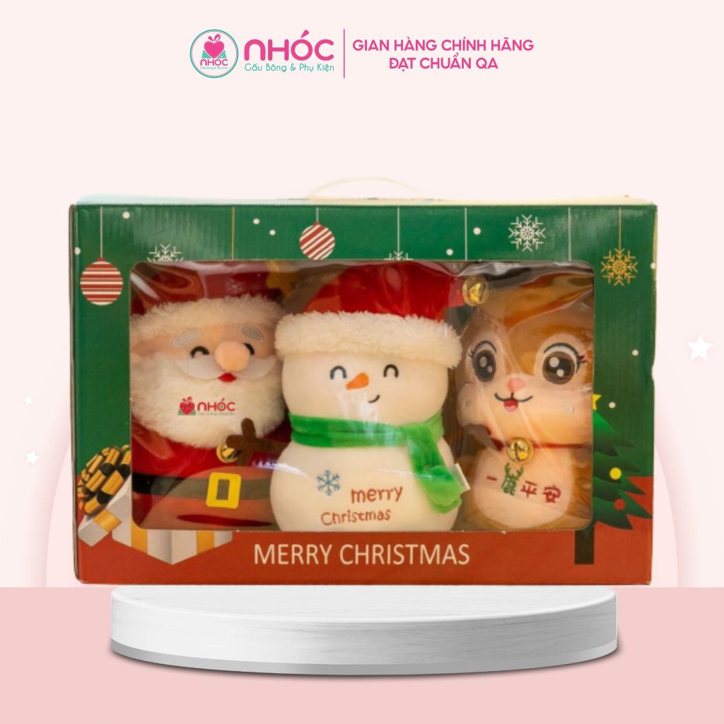 [HOẢ TỐC] Combo quà tặng thú bông noel giáng sinh nhiều kiểu dáng, box quà giáng sinh bông cao cấp - NHÓC