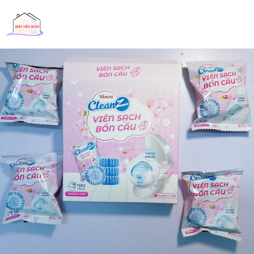 Viên thả bồn cầu Cleanz diệt khuẩn thơm mát tẩy sạch mảng bám khử mùi hôi toilet, thơm lâu không gian nhà vệ sinh