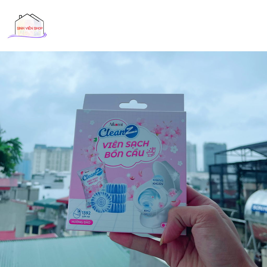 Viên thả bồn cầu Cleanz diệt khuẩn thơm mát tẩy sạch mảng bám khử mùi hôi toilet, thơm lâu không gian nhà vệ sinh