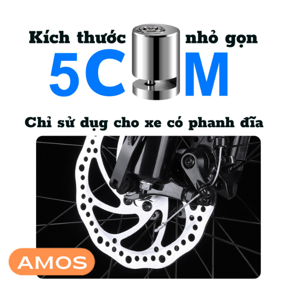 Khóa phanh đĩa xe máy  chống trộm chất liệu thép nguyên khối thiết kế thông minh an toàn