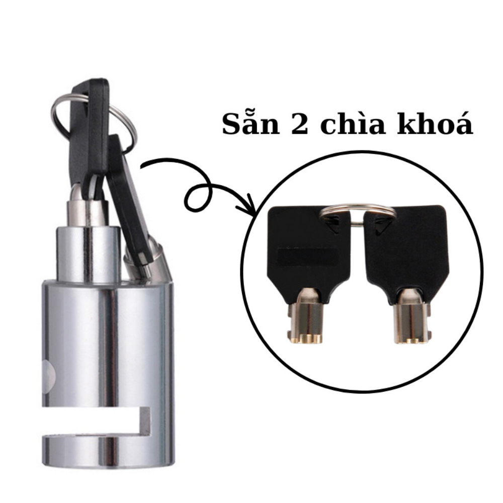 Khóa phanh đĩa xe máy  chống trộm chất liệu thép nguyên khối thiết kế thông minh an toàn