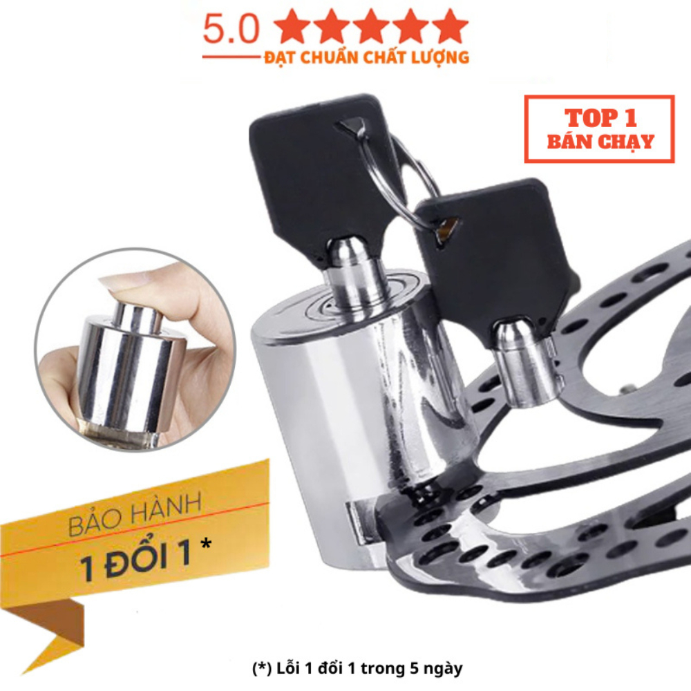 Khóa phanh đĩa xe máy  chống trộm chất liệu thép nguyên khối thiết kế thông minh an toàn