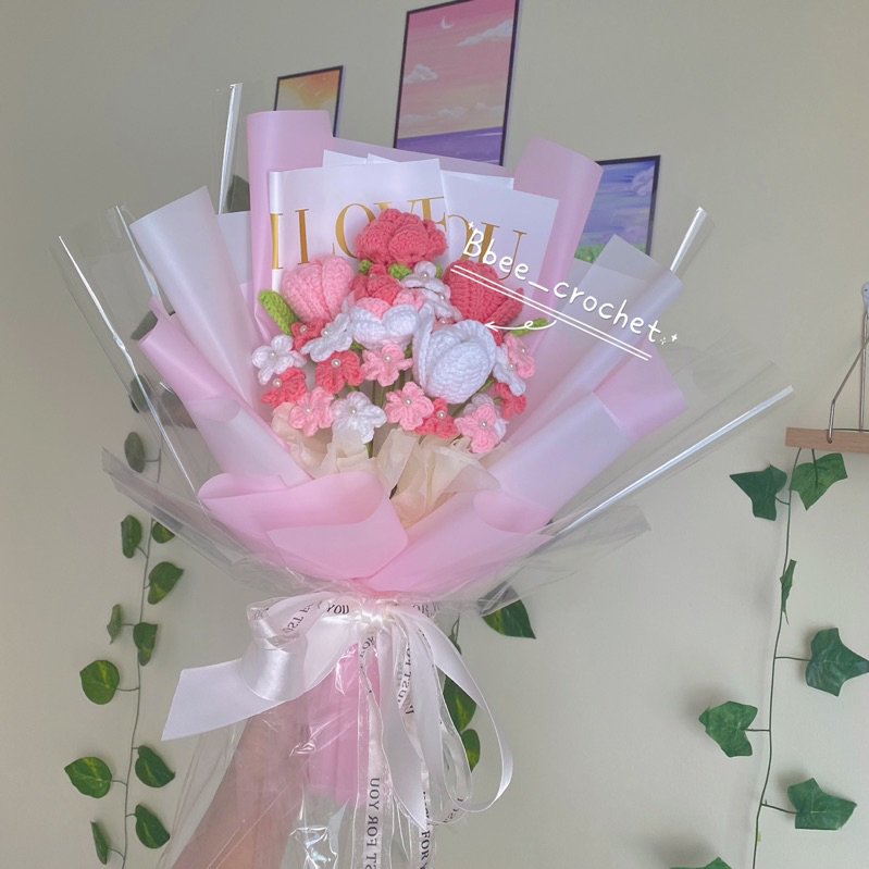 BÓ HOA LEN MIX  by Bbee_crochet