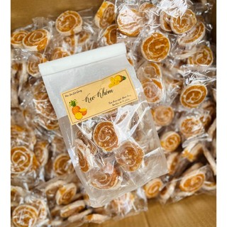 Túi 500G Kẹo khóm dừa non cuộn bánh phồng