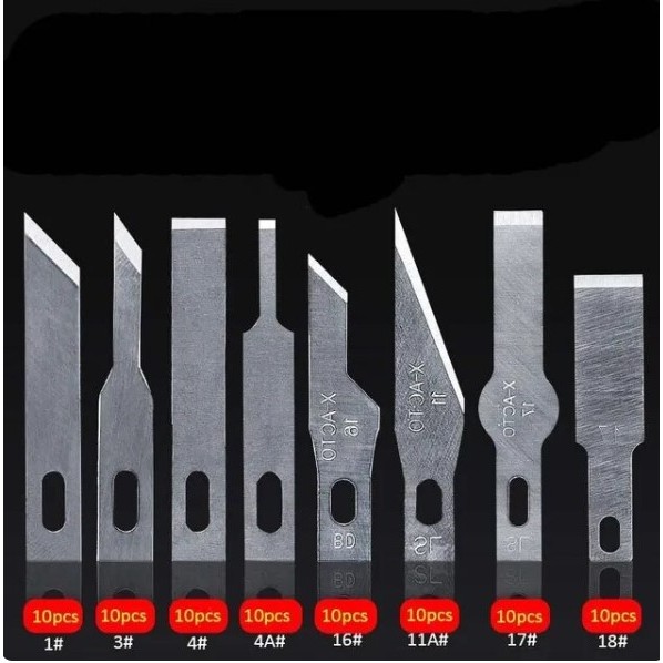 Lưỡi dao làm lưng cạo keo số 17 | 1 hộp 10 Lưỡi