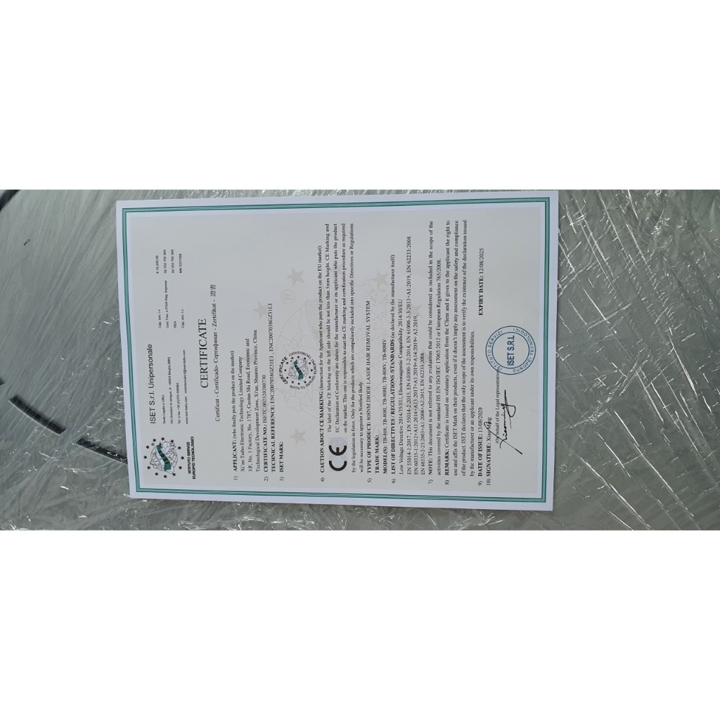 Máy Triệt Lông Taibo Diode Chính Hãng Tay Cảm Ứng