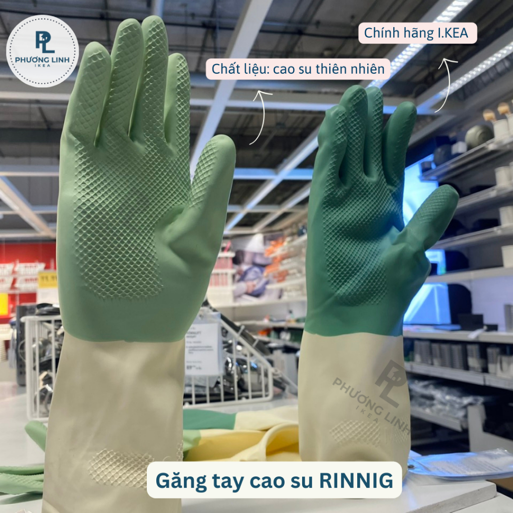 Găng tay rửa chén, làm vườn bằng cao su thiên nhiên RINNIG - Chính hãng IKEA