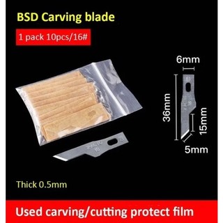 Lưỡi dao làm lưng cạo keo số 16 | 1 hộp 10 lưỡi