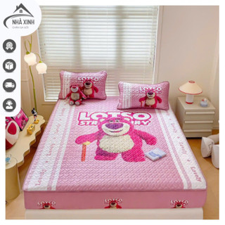 bộ ga gối nỉ nhung bọc 5D cao cấp hoạ tiết disney cực kì thích hợp decor phòng
