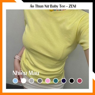 Áo thun nữ, ôm body, baby tee, trơn, form vừa và ôm. Áo thun baby tee ôm body, áo nữ trơn đẹp || ZENI - Mã: ATN-01-06