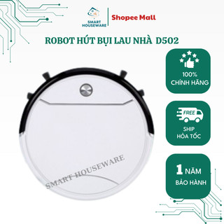 Robot Hút Bụi Lau Nhà Thông Minh D502 - Cảm Biến Chống Rơi - Tự Động Sạc - Sử Dụng APP Điều Khiển Tiếng Việt BH 5 năm