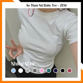 Áo thun nữ, ôm body, baby tee, trơn, form vừa và ôm. Áo thun baby tee ôm body, áo trơn đẹp || ZENI - Mã: ATN-01-07