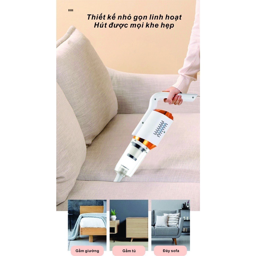 Cây Hút Bụi Lau Nhà Pin Sạc Không Dây Cao Cấp Tự Động Giặt Vắt Khô Bơm Nước Tùy Chỉnh Công Suất 1800w