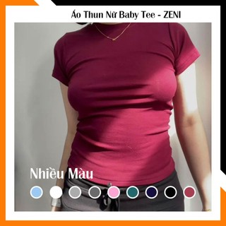 Áo thun nữ, ôm body, baby tee, trơn, form vừa. Áo thun baby tee ôm body, trơn, chuẩn form đẹp || ZENI - Mã: ATN-01-20