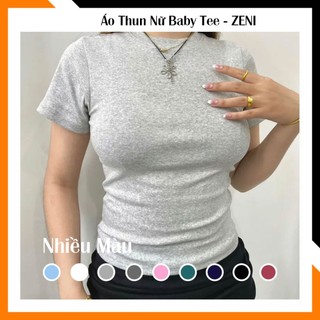 Áo thun nữ, ôm body, baby tee, trơn, form vừa. áo thun baby tee ôm body, trơn, chuẩn form đẹp || zeni - mã: atn-01-21