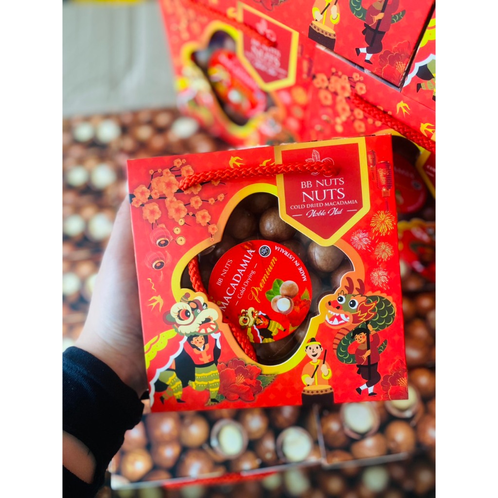 Hộp Tết 400g Hạt Macca Sấy Lạnh Siêu ngon