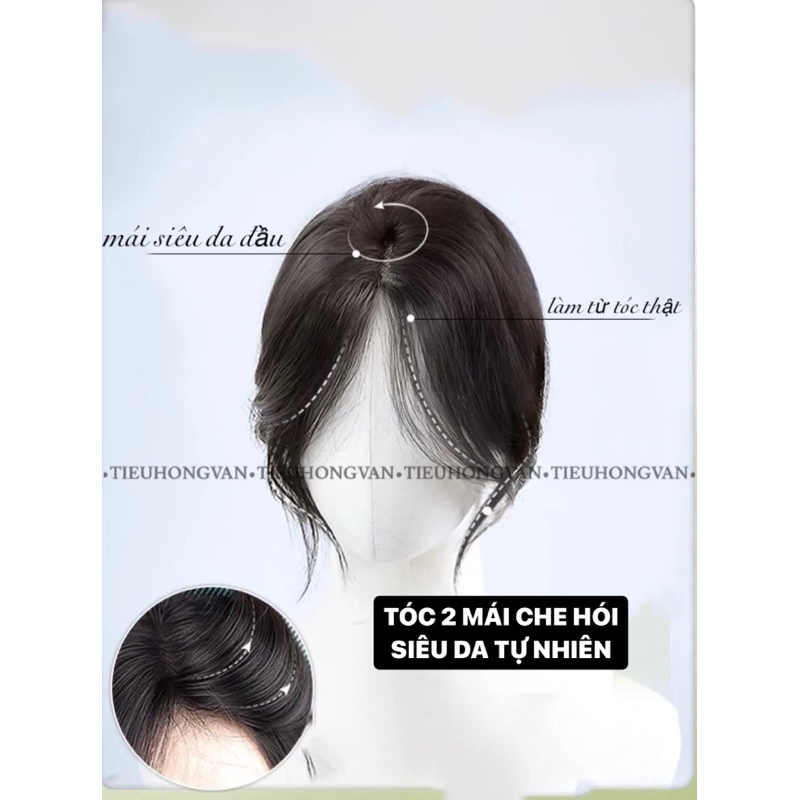 TÓC CHE HÓI PHỦ BẠC 2 MÁI SIÊU DA TÓC THẬT100%